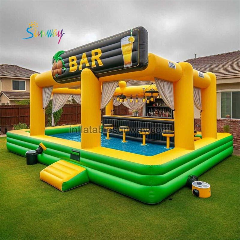 Inflatable pool bar